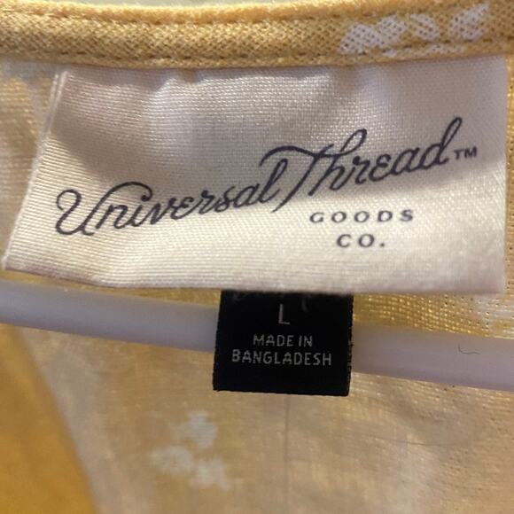 Universal Threads Yellow Tiered Short Sleeve Mini Dress Size L - Picture 5 of 5